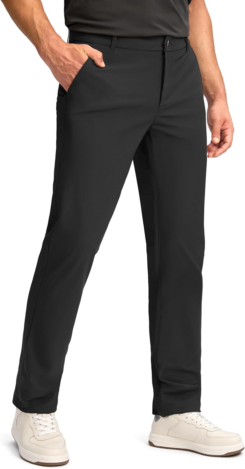 Men's Golf Pants - 30"/32"/34" Slim Fit Stretch Lightweight with 5 Pockets Casual Travel Dress Work Pants for Men