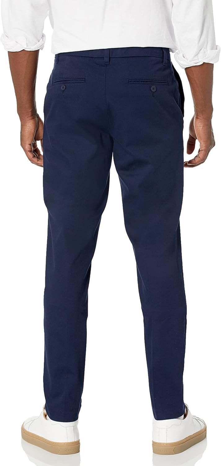 Men's Slim-Fit Wrinkle-Resistant Flat-Front Stretch Chino Pant - Image 2